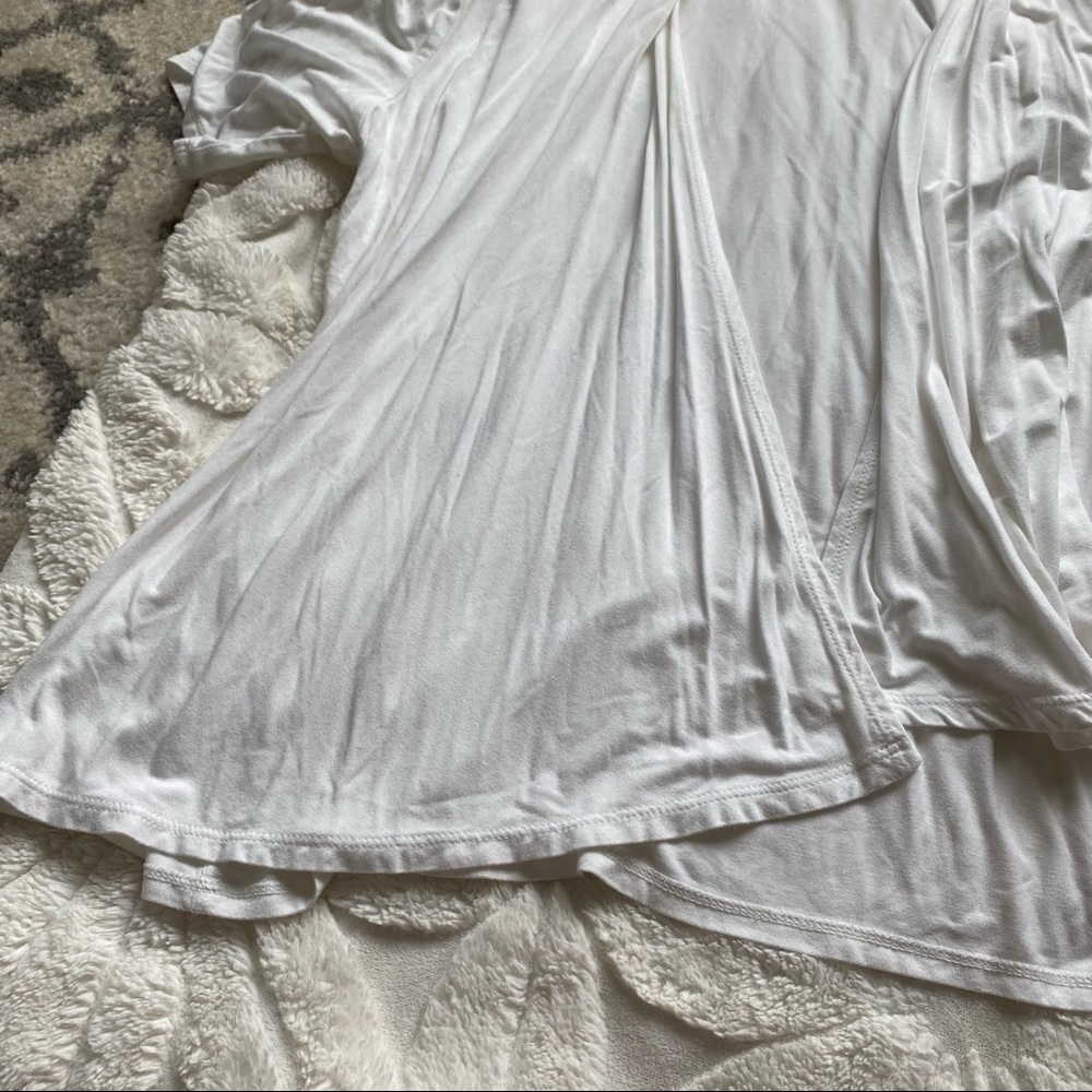 White Short Sleeve Kimono/Cover Up Size Medium/Large - Picture 3 of 6